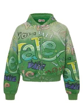 Vale Forever “Spearmint” Zip Hoodie with Stud Embellishments